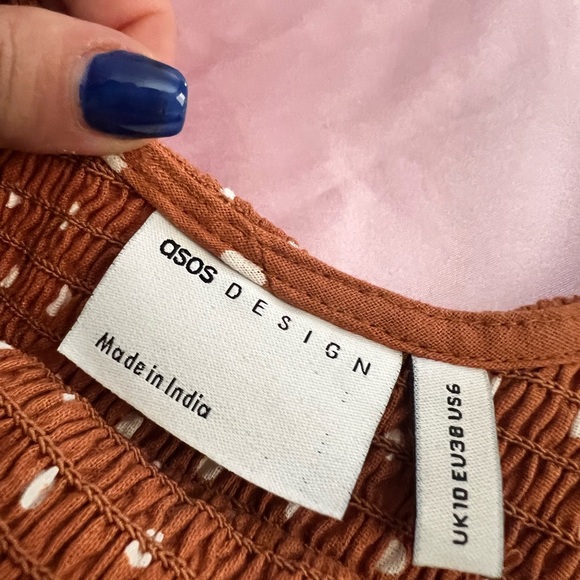 Rust Mini Sundress ASOS Design - Picture 2 of 3